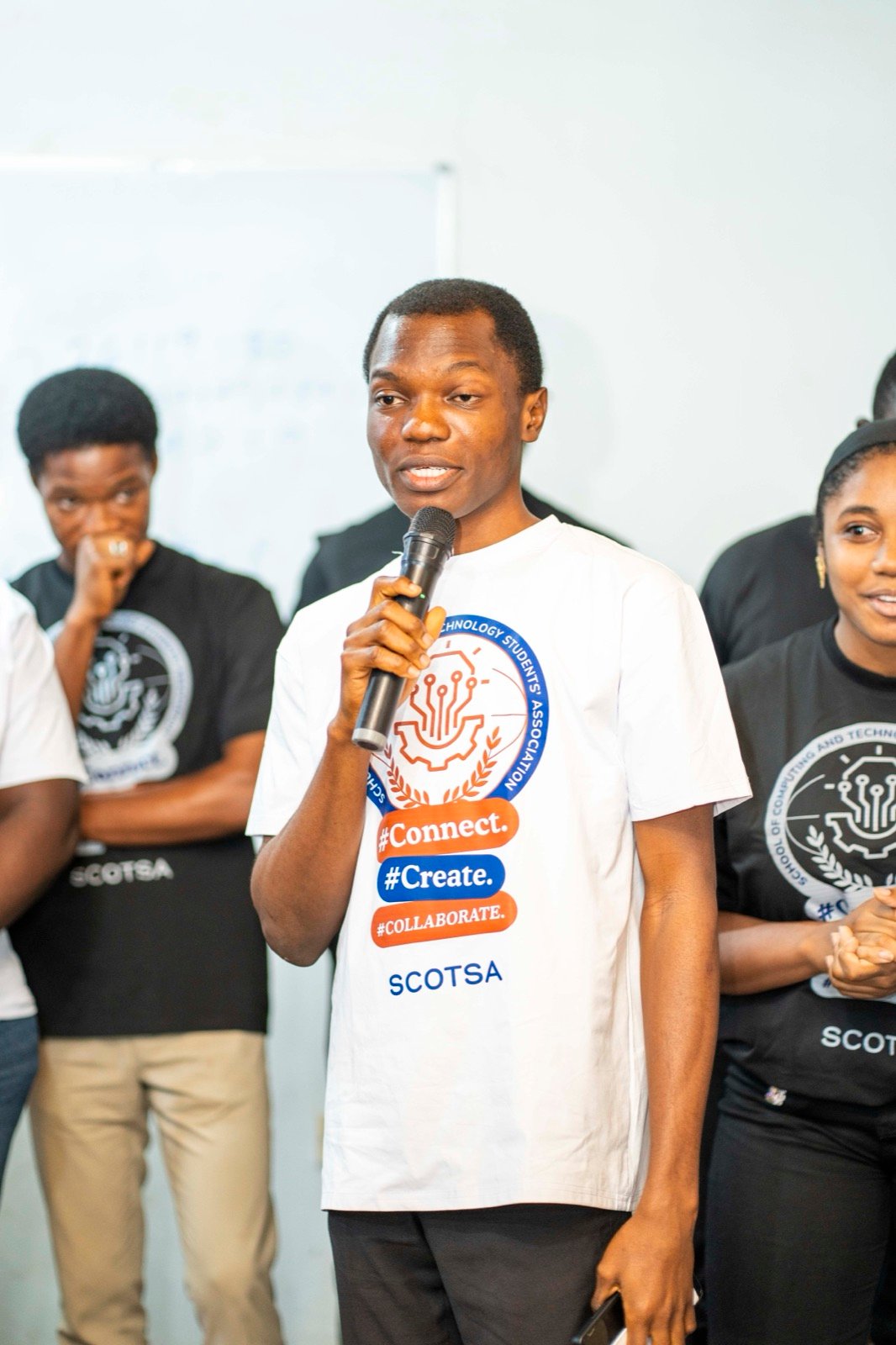 Student Addressing the Orientation Audience